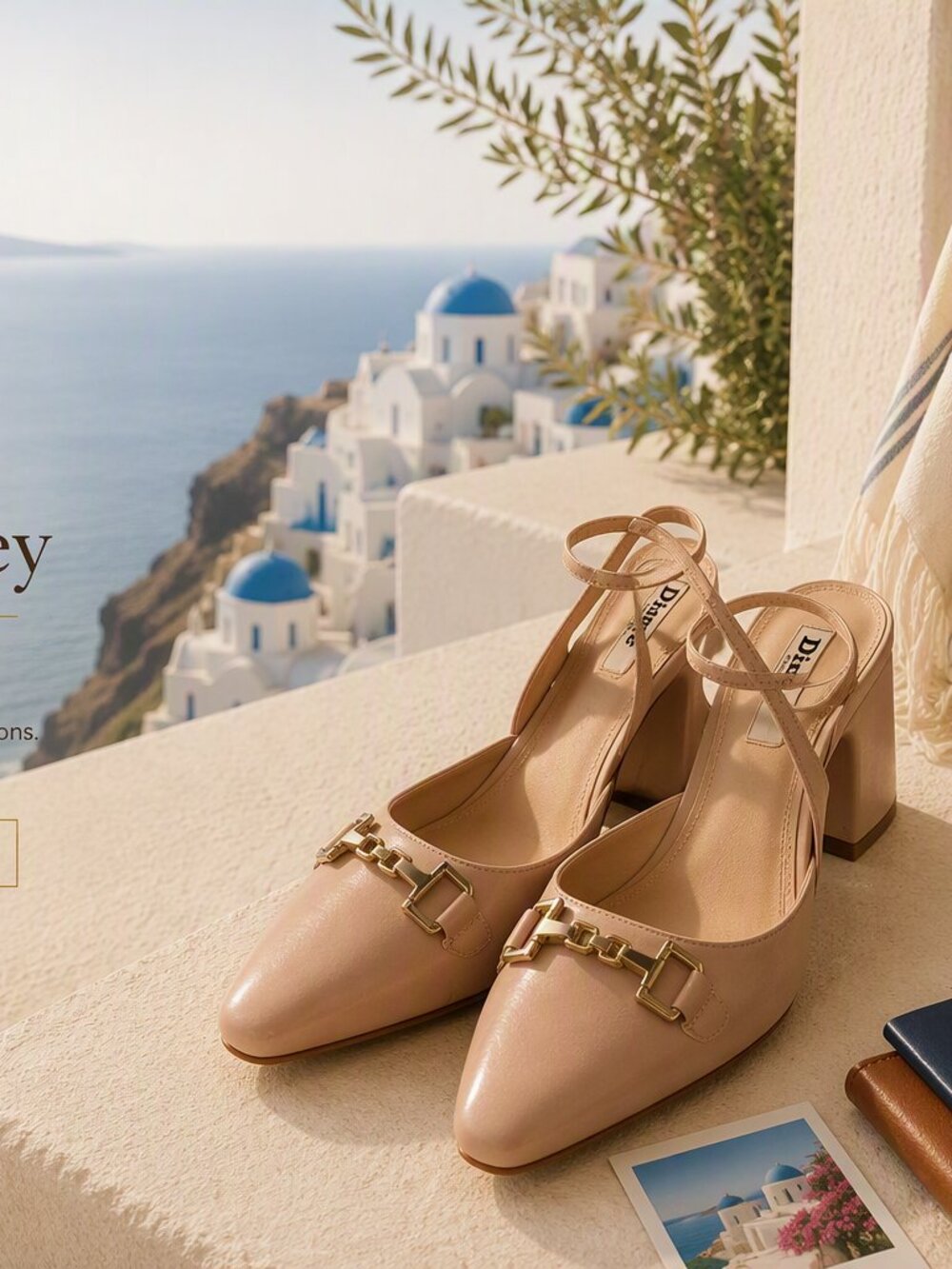 Dune of England Block Heel Pointed-Toe Slingback Pumps in Nude timeless elegance
